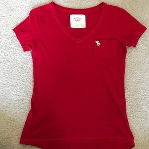Abercrombie & Fitch Red Pocket Tee